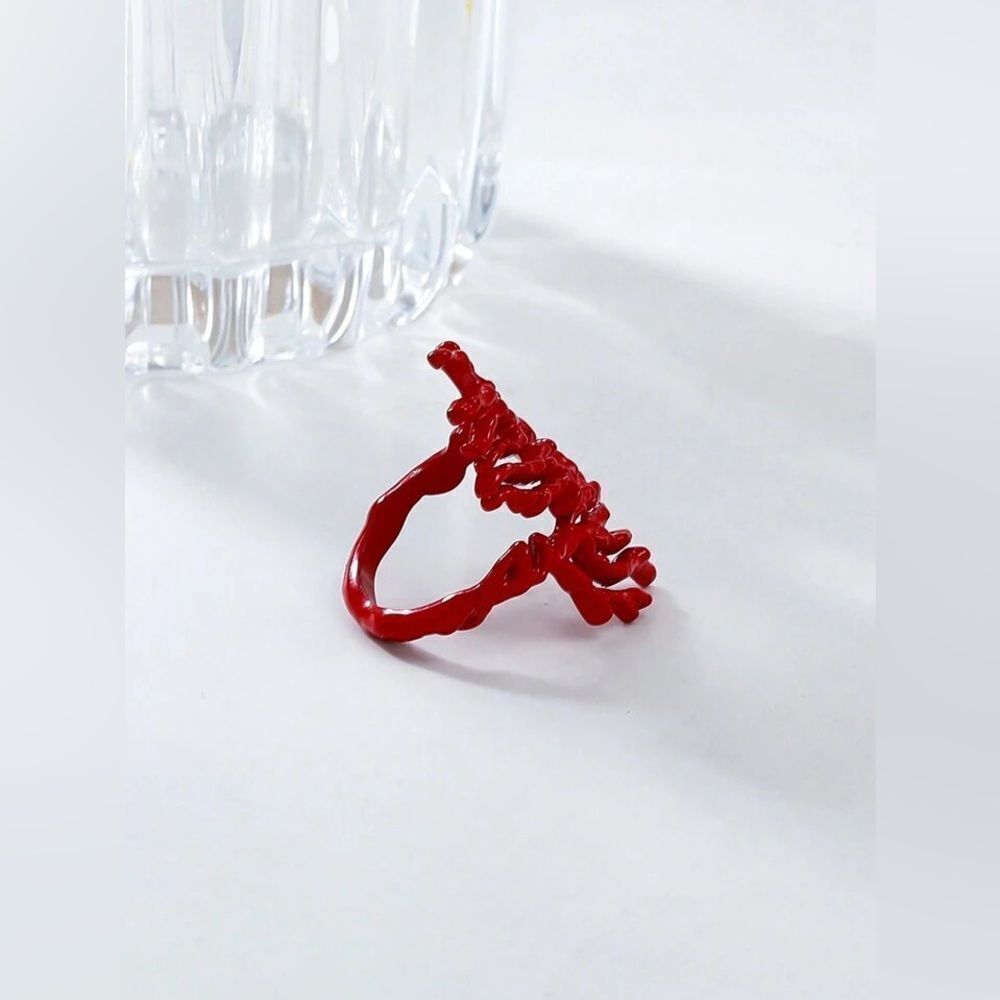 Zara Miro’s Coral Abstraction Bracelet and Ring Set-Bold And Unique - Picture 6 of 13